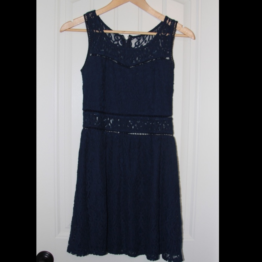 Blue Lace Formal Dress